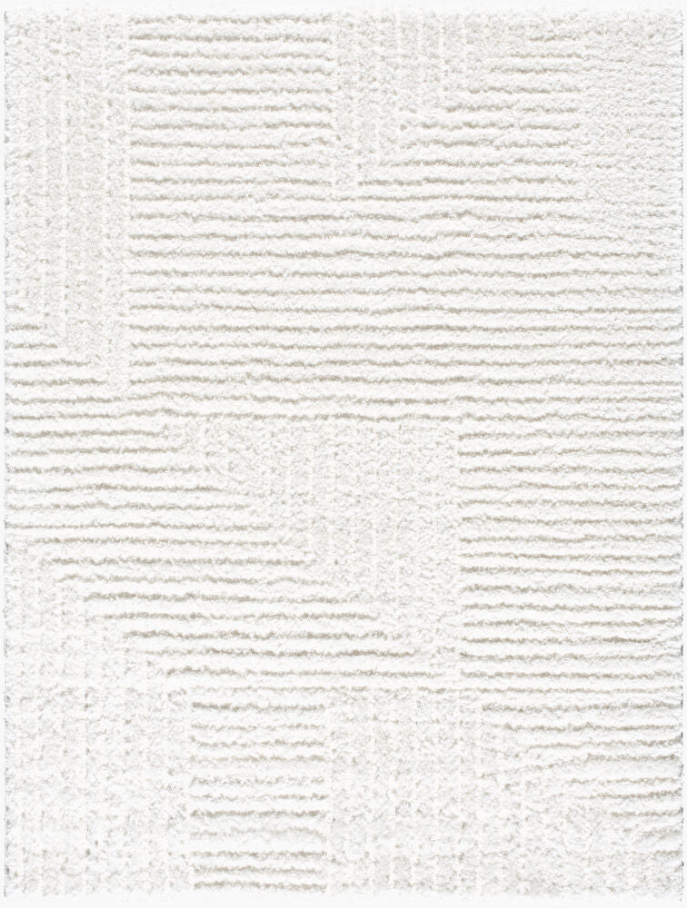 Nomadic Machine Woven Rug — Cream/White