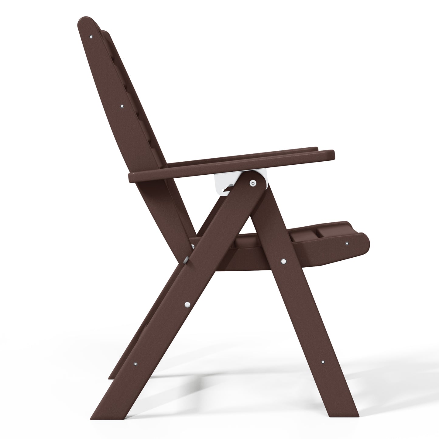 Aarhus All-Weather Outdoor Patio Folding Tall Back Dining Chair (38" High) Dark Brown Seahawk Designs Patio Dining Chairs