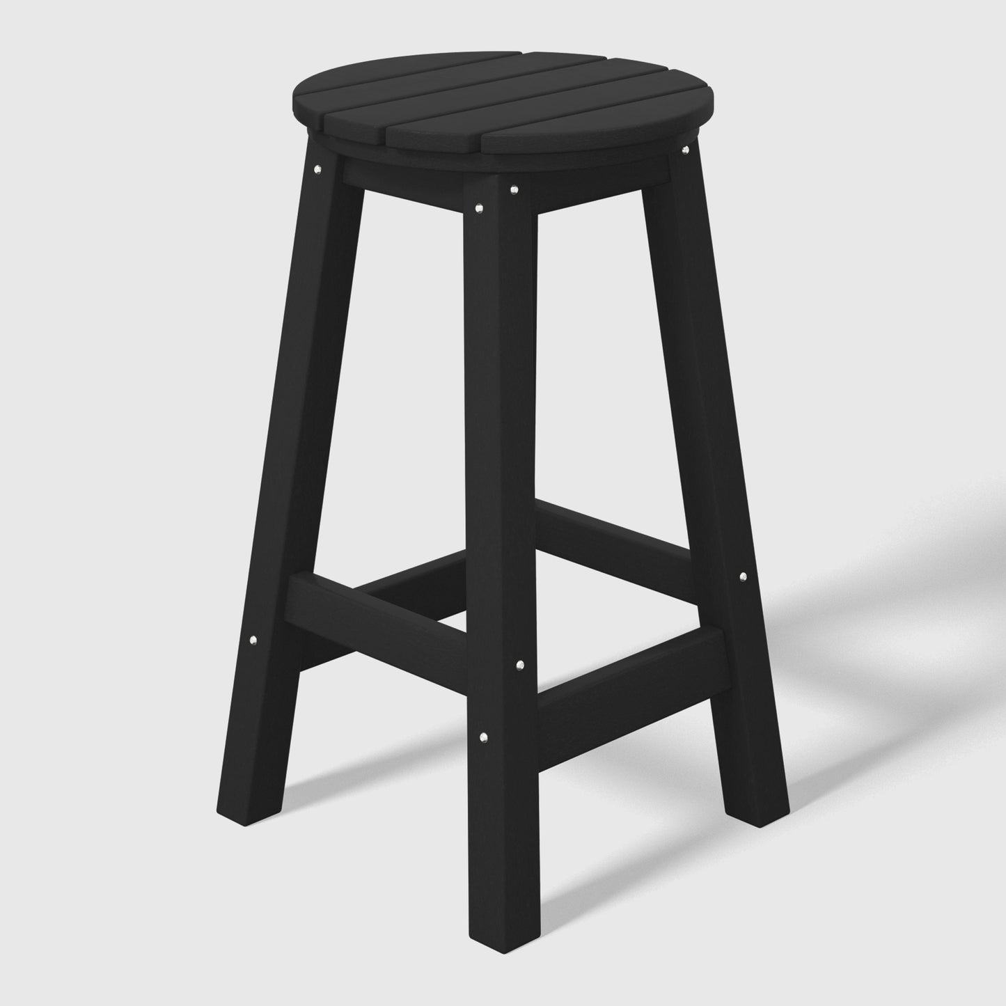 Stockholm All-Weather Outdoor Round Counter Stool (24" Height) Black Seahawk Designs Patio Bar & Counter Stools