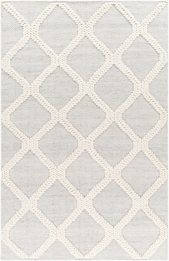 Nina Handmade Rug — Cream/Silver Gray