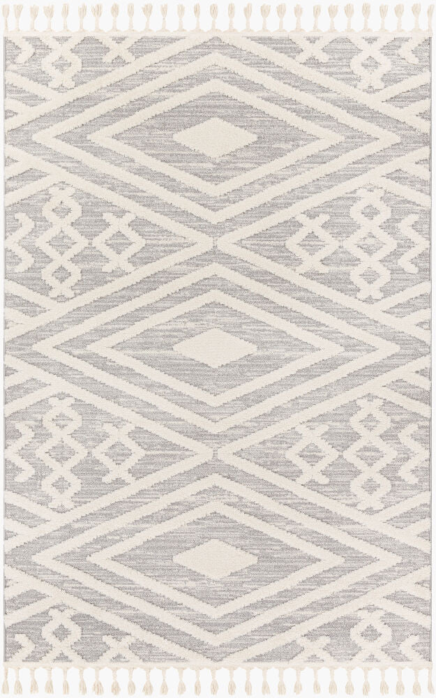 Nora Machine Woven Rug — Cream/Light Gray