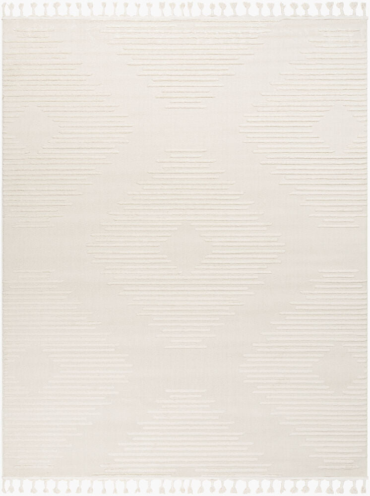 Nora Machine Woven Rug — Cream/Light Gray