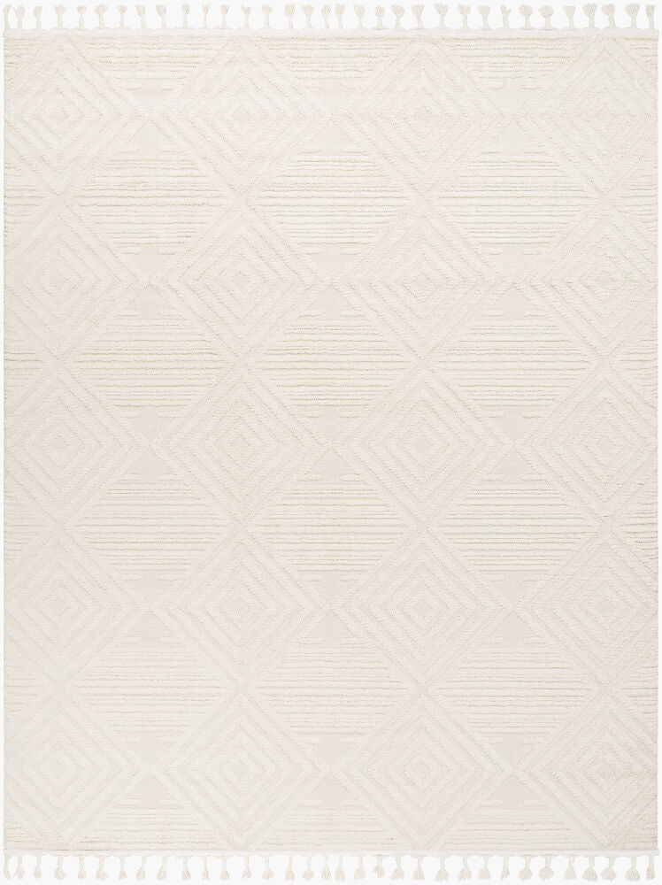 Nora Machine Woven Rug — Cream/Light Gray