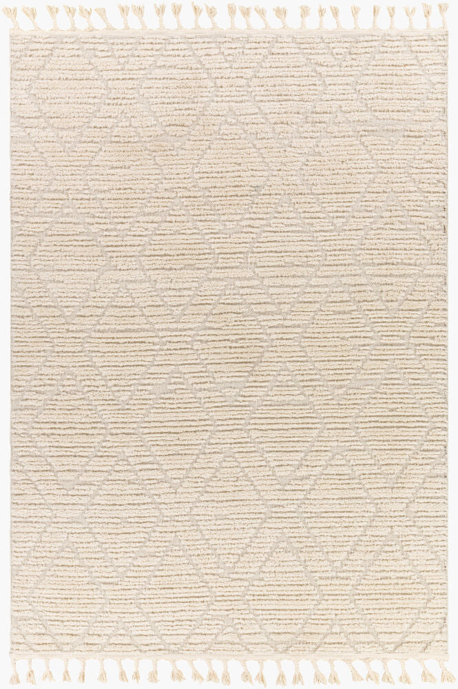 Nora Machine Woven Rug — Cream/Light Gray