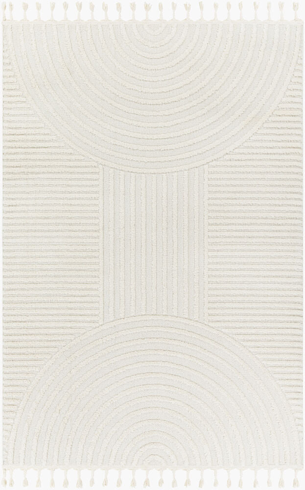 Nora Machine Woven Rug — Cream/Light Gray
