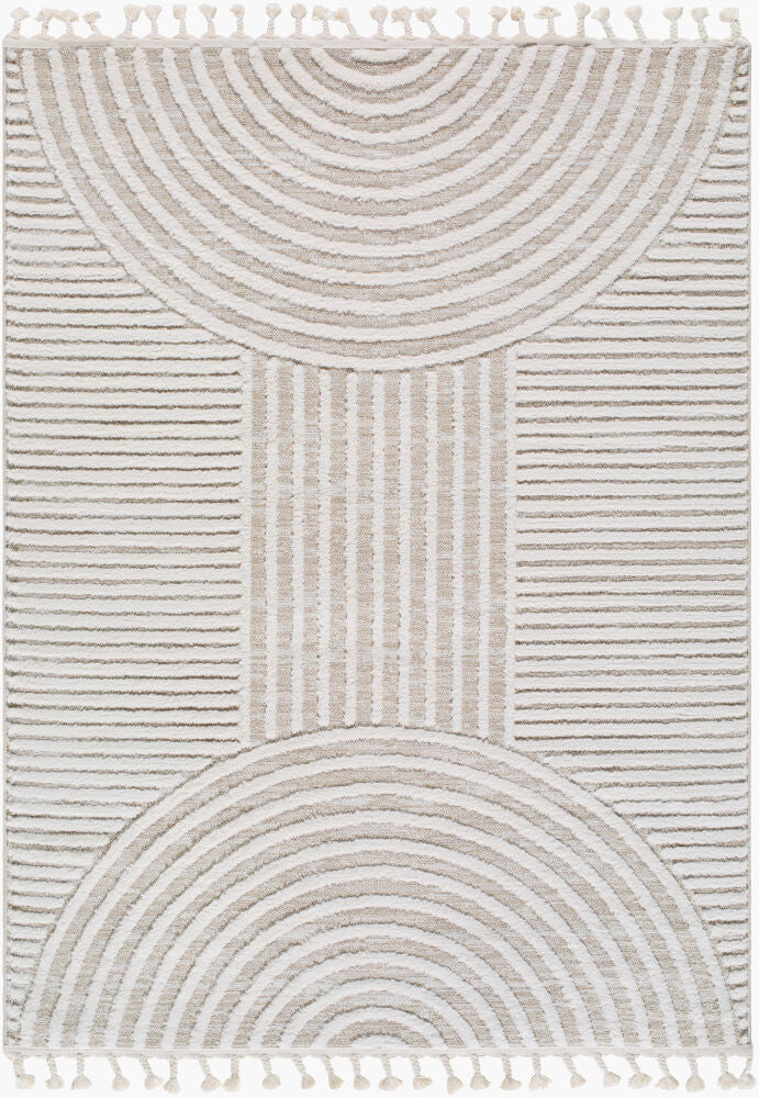Nora Machine Woven Rug — Cream/Light Beige