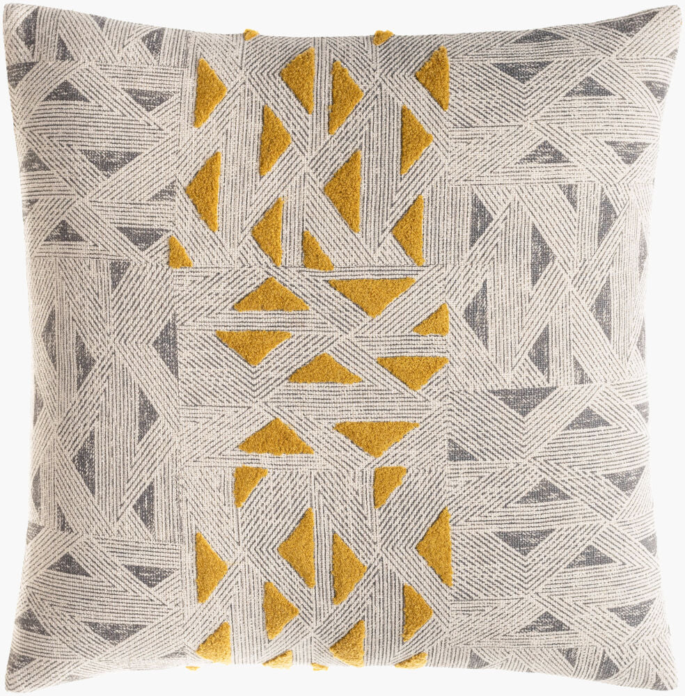 Shannon Accent Pillow — Beige/Charcoal