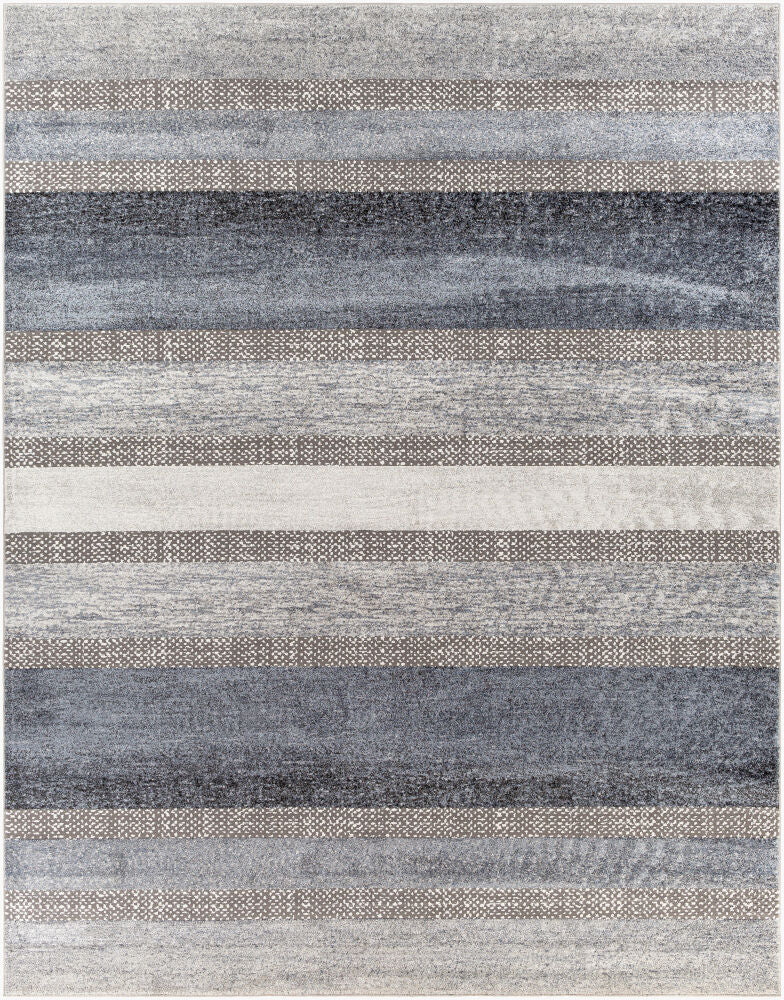 Nepali Machine Woven Rug — Cream/Gray