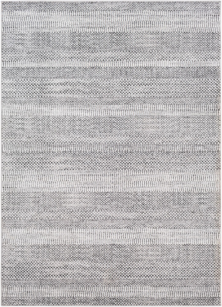 Nepali Machine Woven Rug — Black/Cream