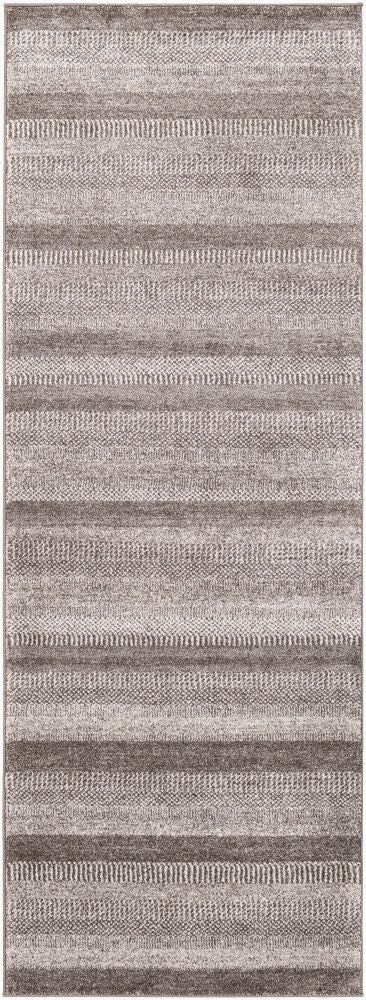 Nepali Machine Woven Rug — Cream/Dark Brown