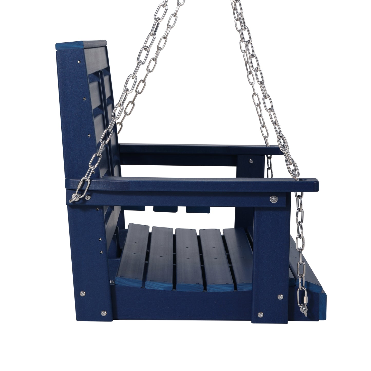 Charleston 54" Porch Swing with Folding Cup Holder Navy Blue Seahawk Designs Porch Swings