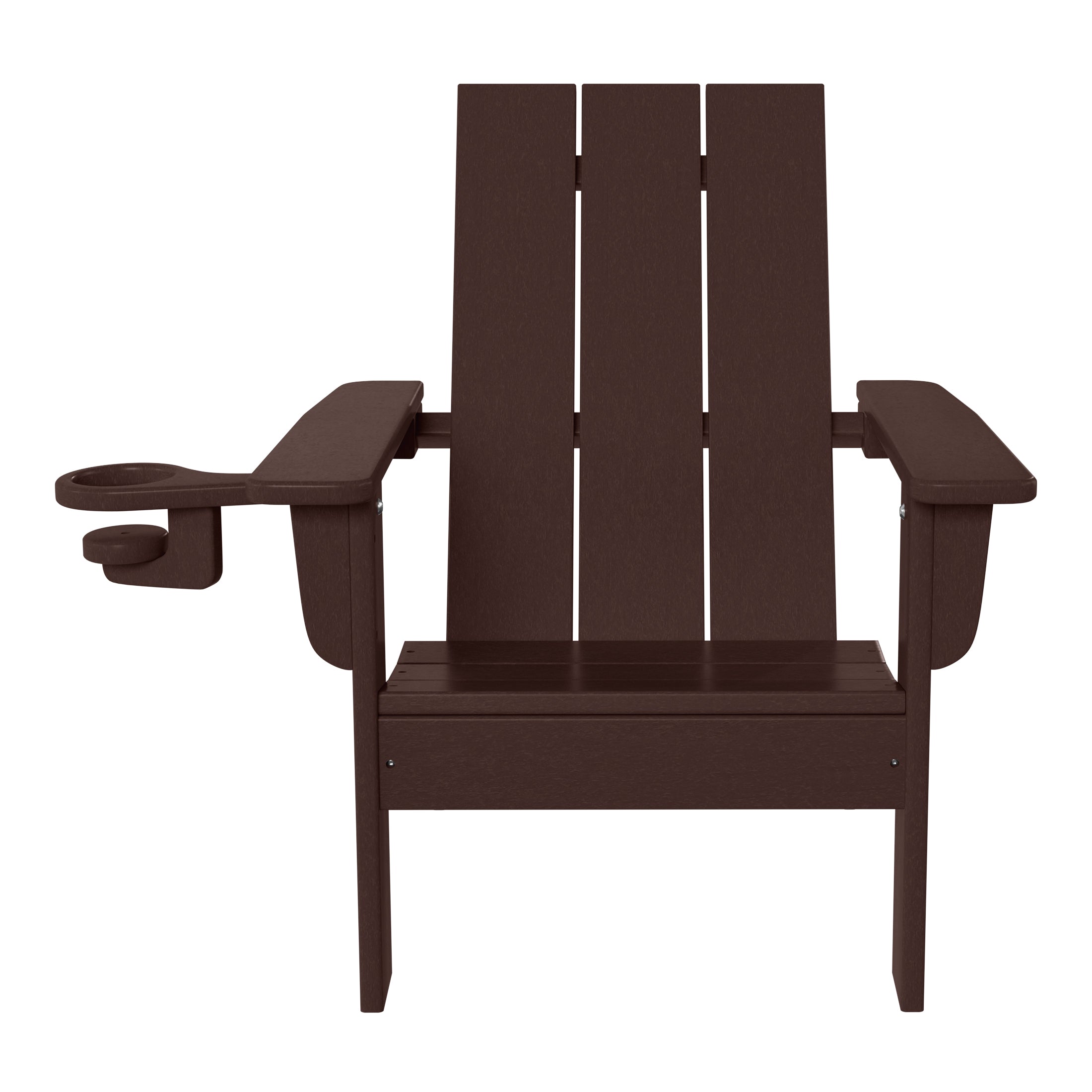 Tiny Terraces Kids Adirondack Chair with Cup Holder (Set of 2) Dark Brown Seahawk Designs Kids Adirondack Chairs