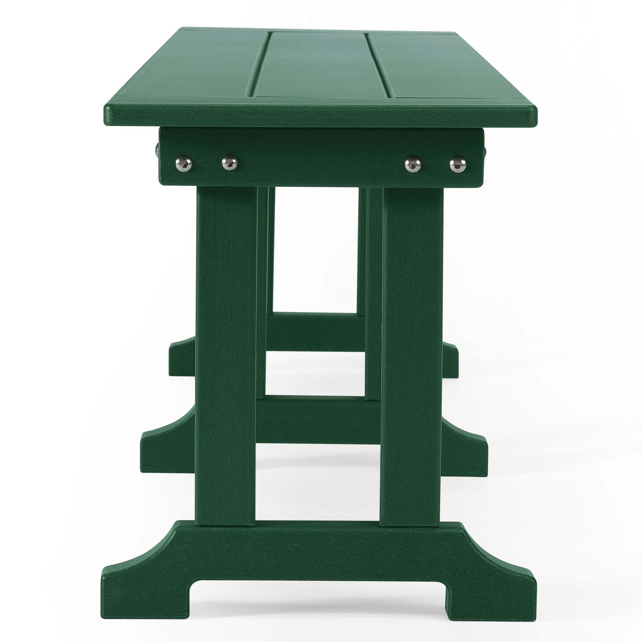 Tuscany All-Weather Outdoor 65" Trestle Dining Bench Dark Green Seahawk Designs Patio Benches