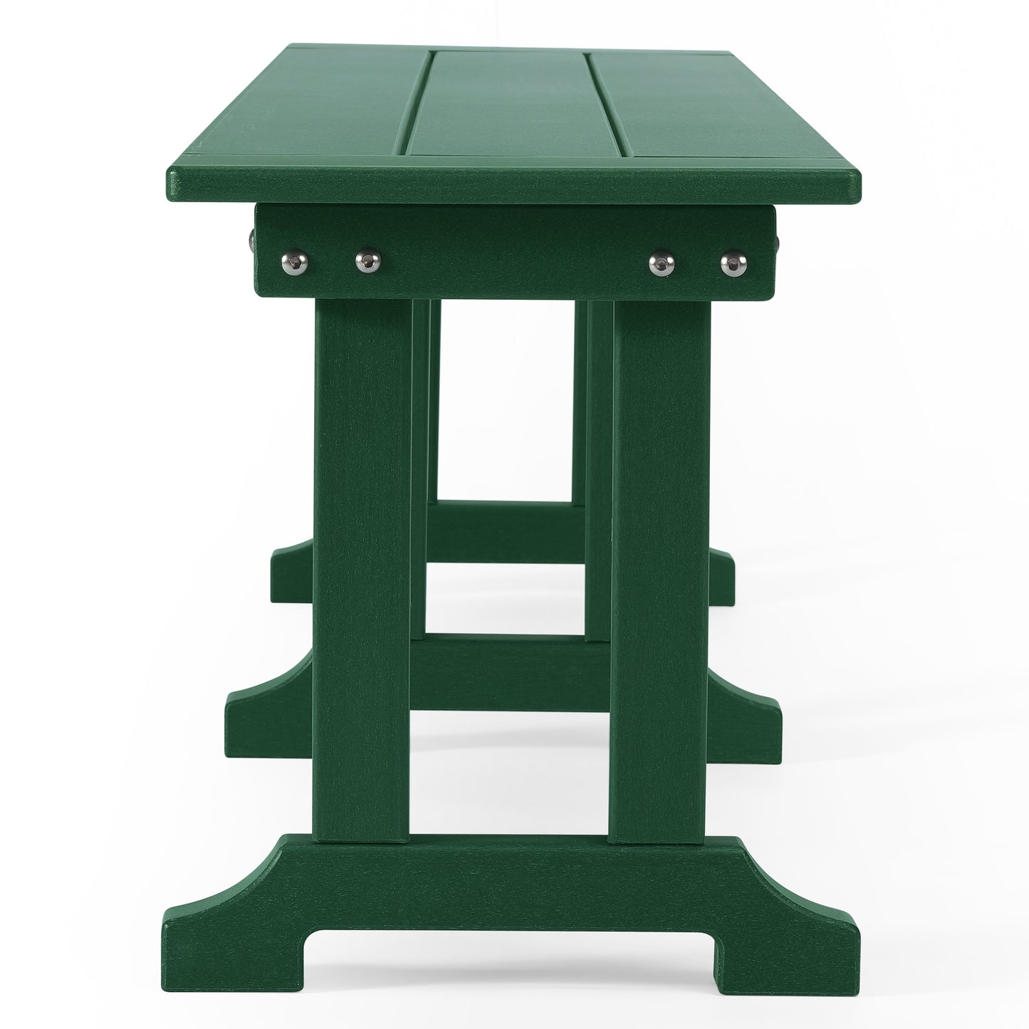 Tuscany All-Weather Outdoor 65" Trestle Dining Bench Dark Green Seahawk Designs Patio Benches