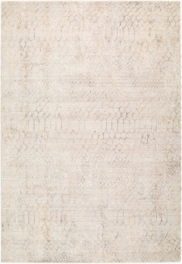 Nathan Machine Woven Rug — Cream/Light Beige