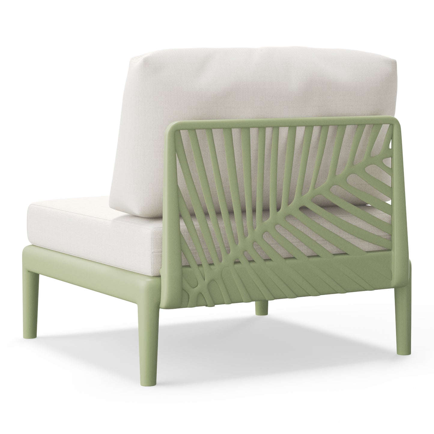 Polyform Deep Seating Armless Chair with Cushions Seahawk Designs Patio Chairs