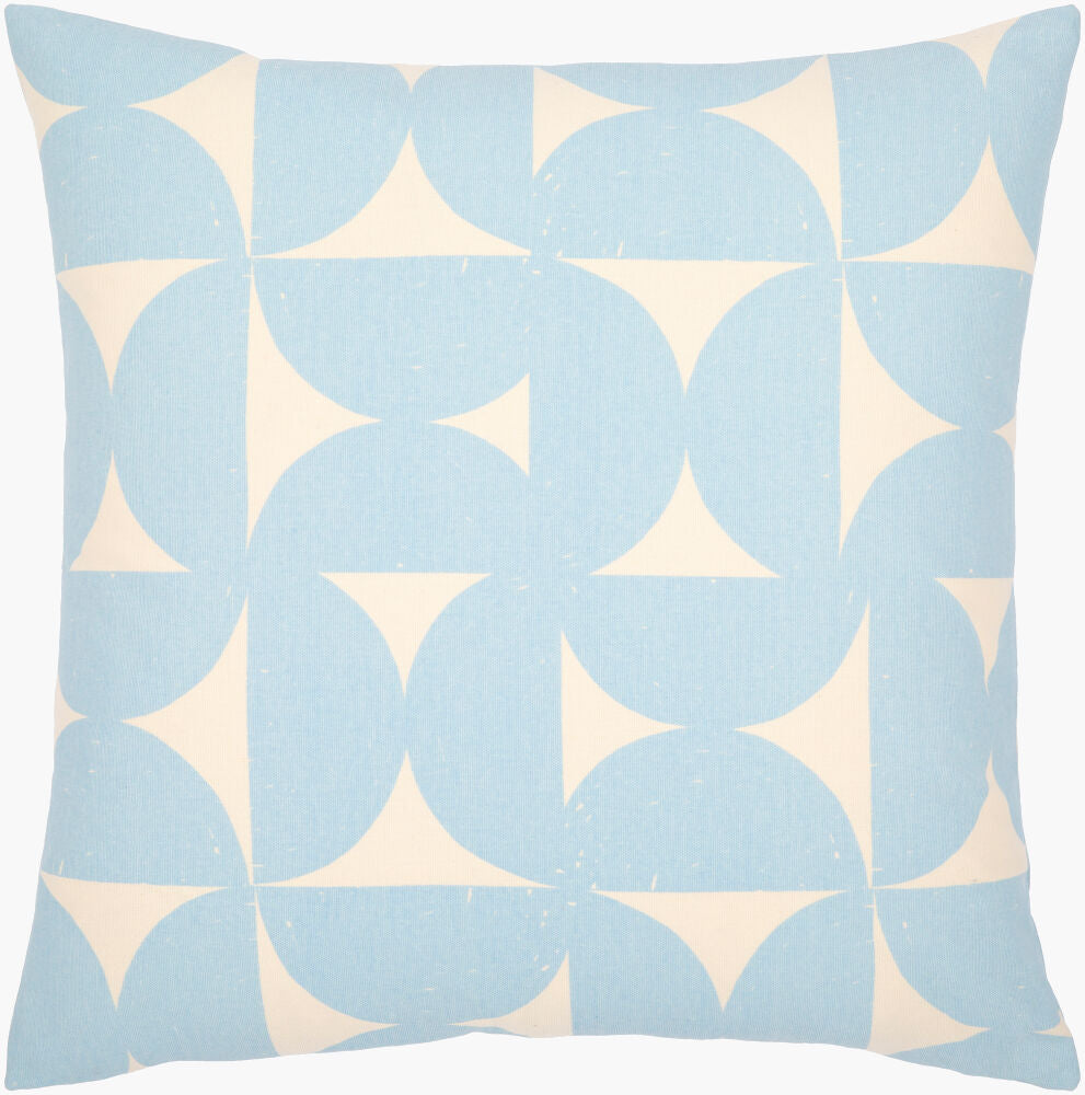 Natur Accent Pillow — Beige/Light Blue