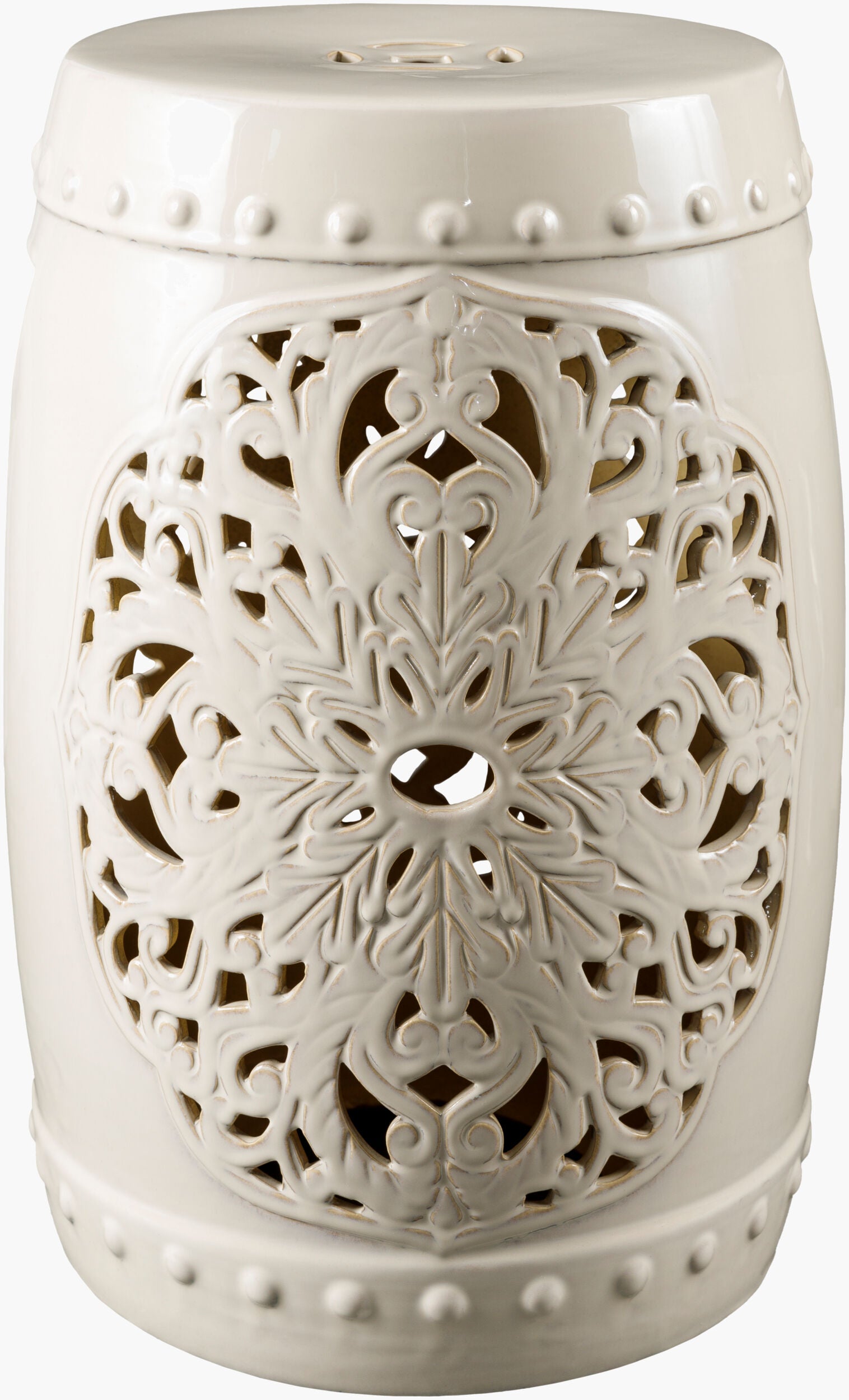 Nusrat Garden Stool — White