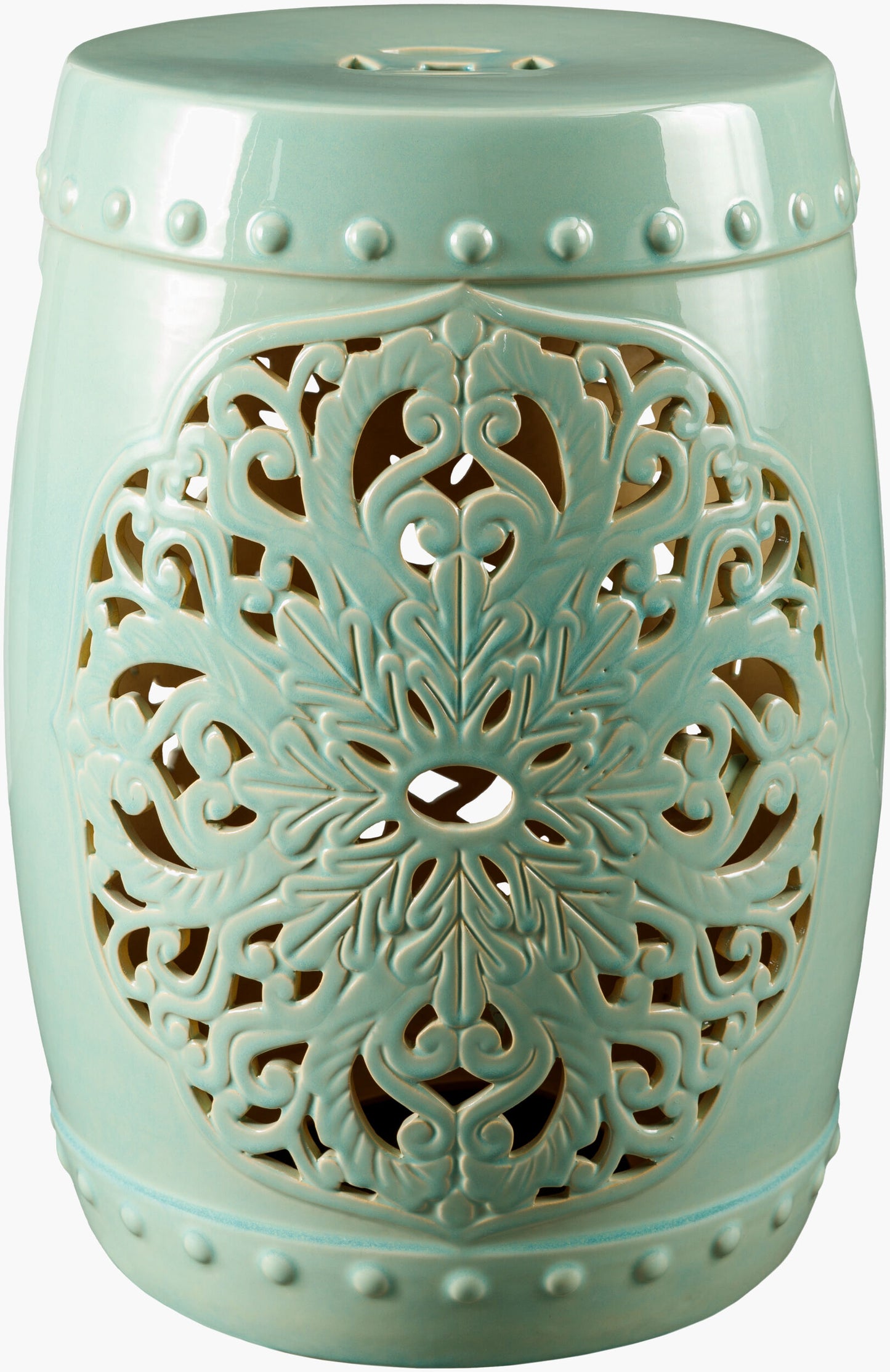 Nusrat Garden Stool — Seafoam