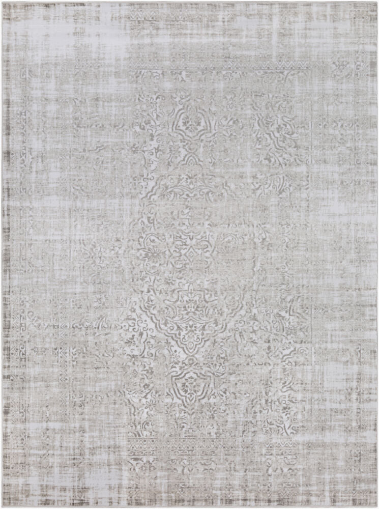 Nova Machine Woven Rug — Medium Gray/Off-White
