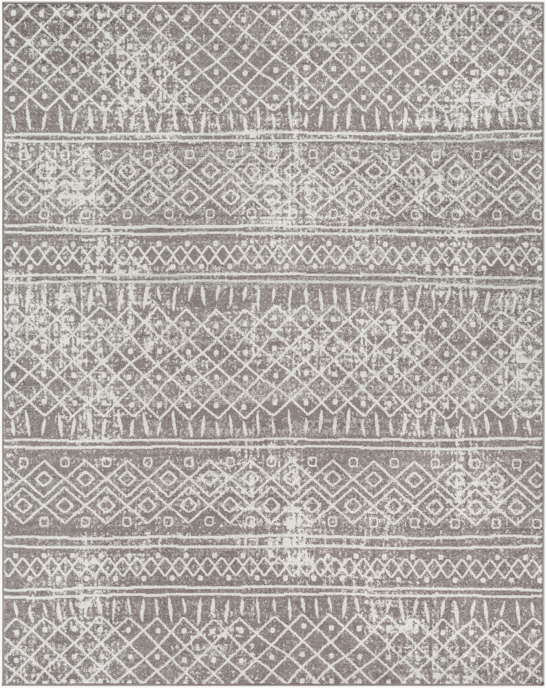Norwich Machine Woven Rug — Charcoal/Cream