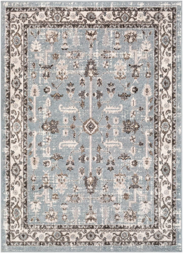 Norwich Machine Woven Rug — Black/Charcoal