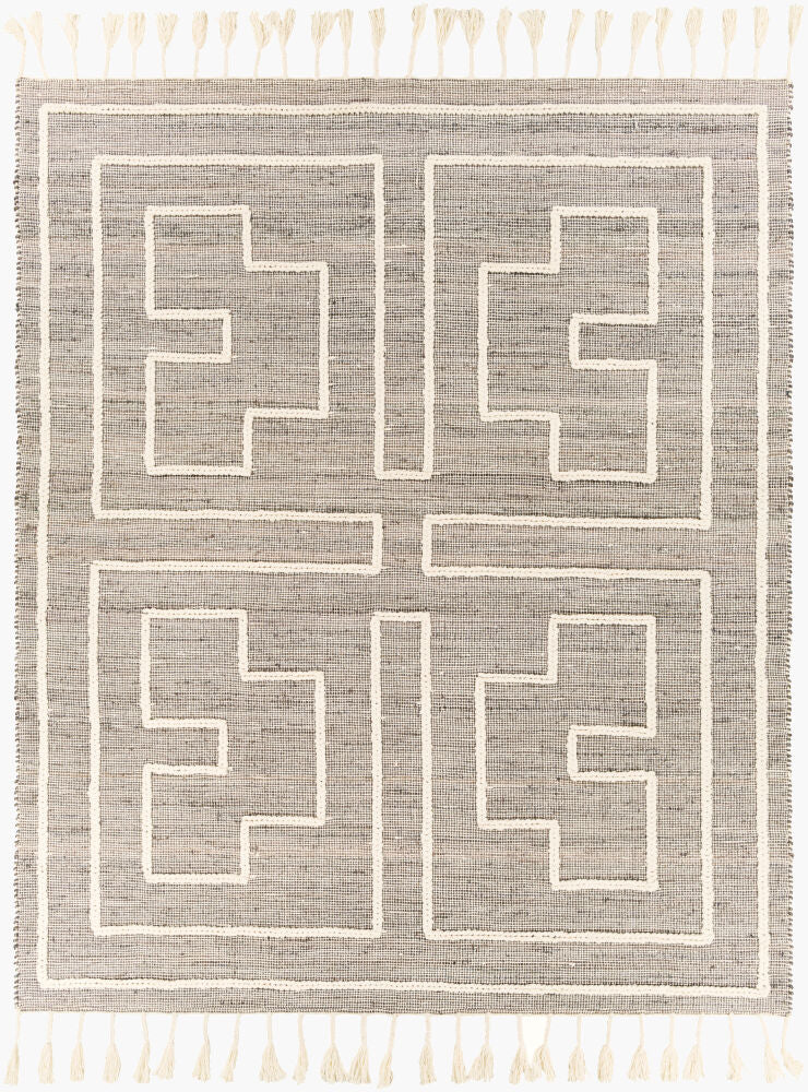 Norwood Handmade Rug — Charcoal/Cream