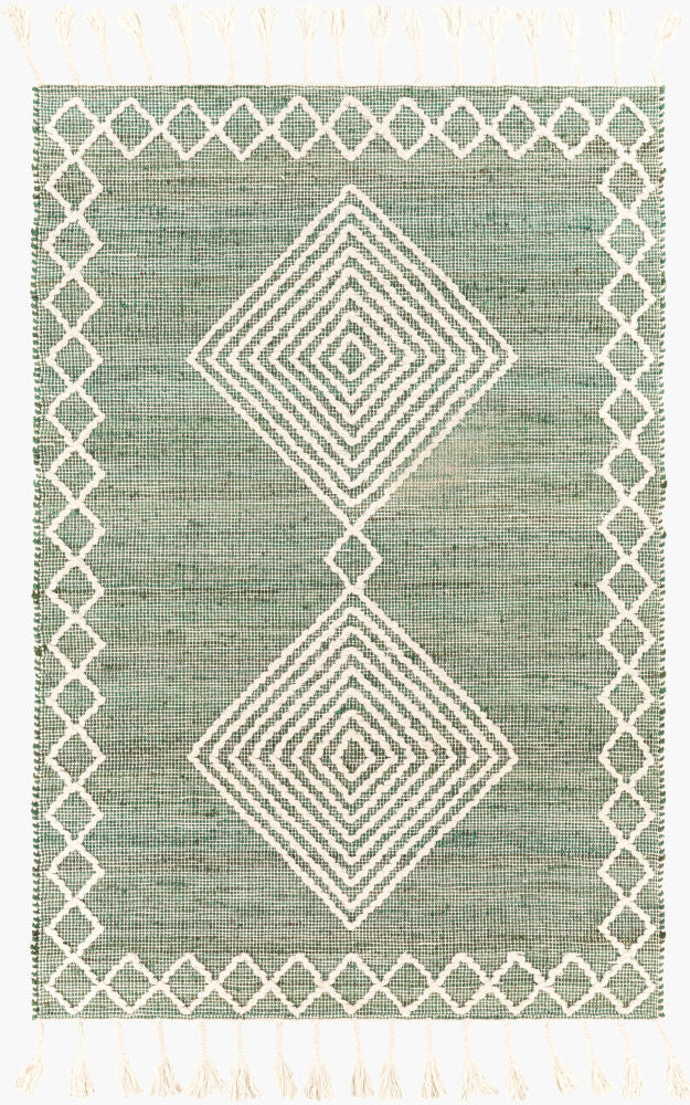 Norwood Handmade Rug — Cream/Medium Green