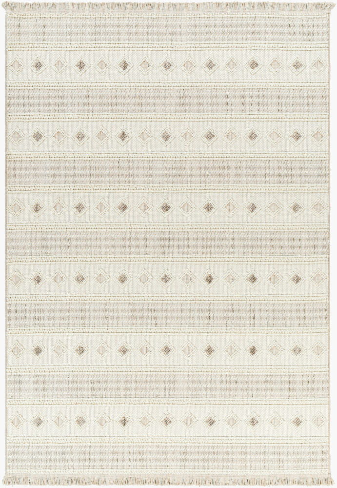 New Delhi Machine Woven Rug — Cream/Gray
