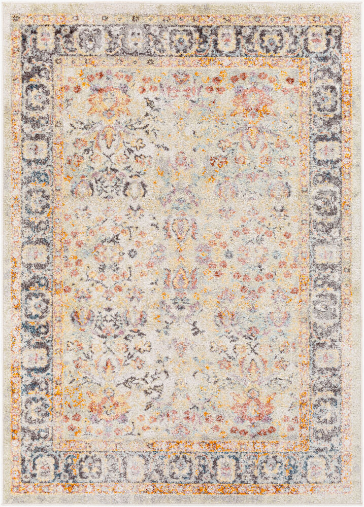 New Mexico Machine Woven Rug — Burnt Orange/Charcoal