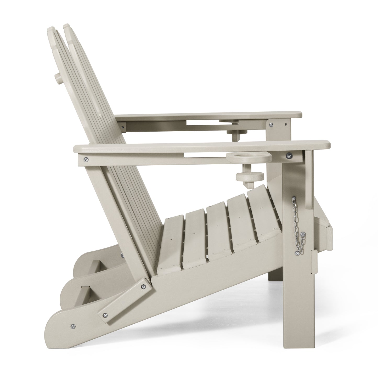 Magnolia Adirondack 49" Folding Bench Sand Seahawk Designs Patio Benches