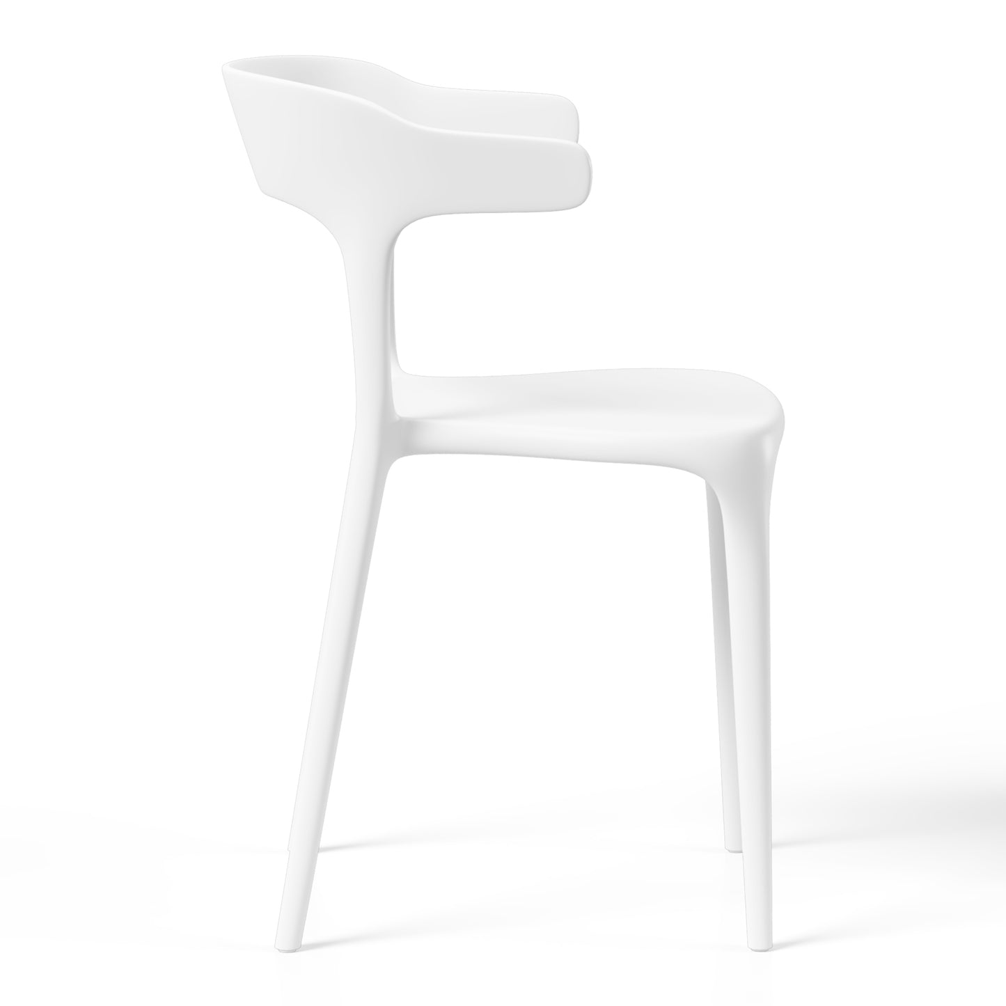 Polyform Stacking Dining Side Chair (Set of 2) White Seahawk Designs Patio Dining Chairs