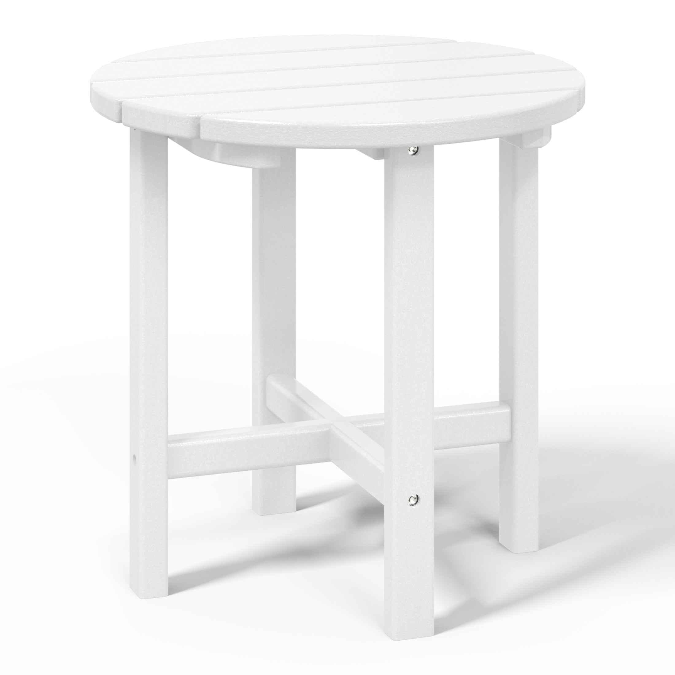 Tuscany All-Weather Outdoor Round Side Table (18" Height) White Seahawk Designs Patio Side Tables