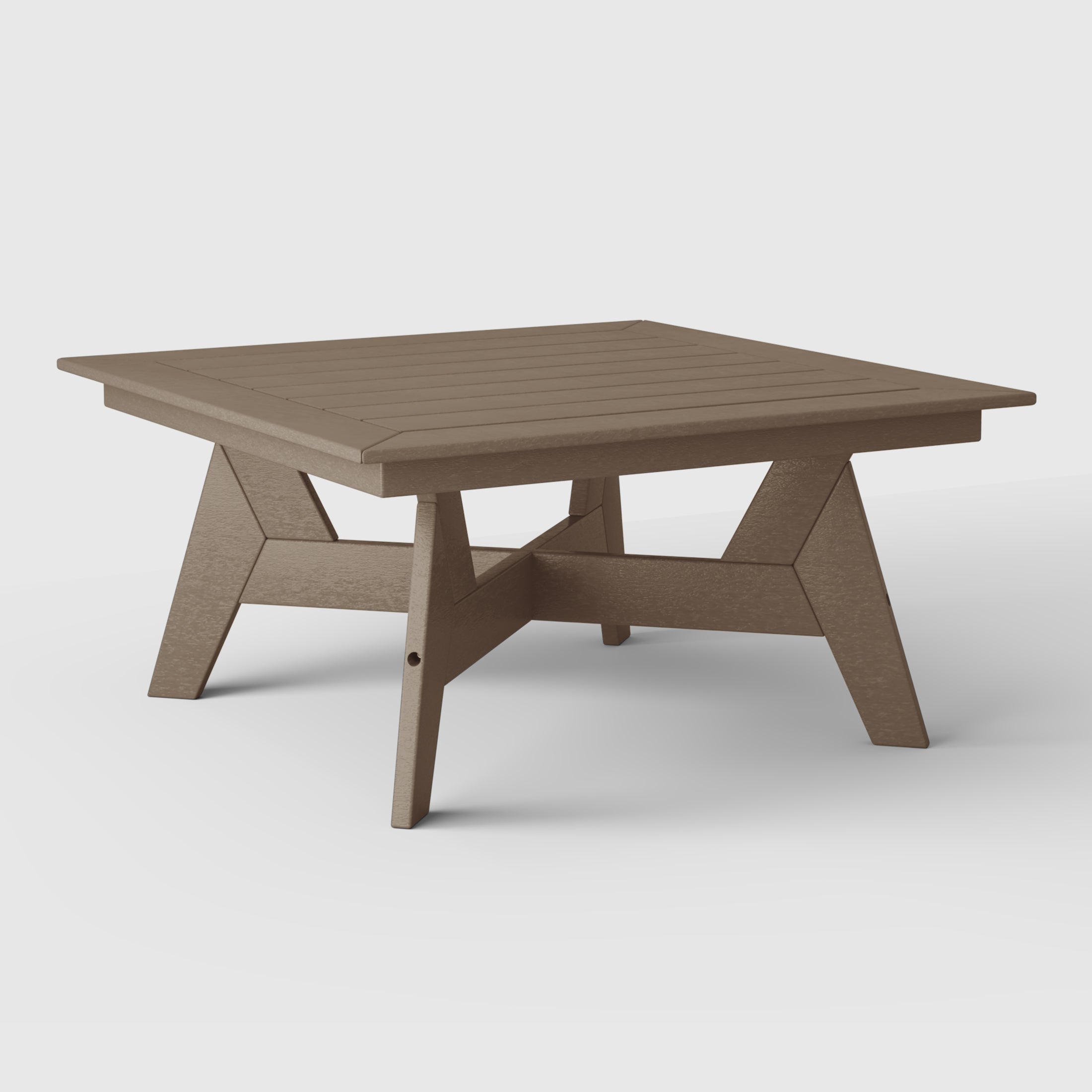 Scottsdale All-Weather Outdoor Square Coffee Table (37" Top) Weathered Wood Seahawk Designs Patio Coffee Tables