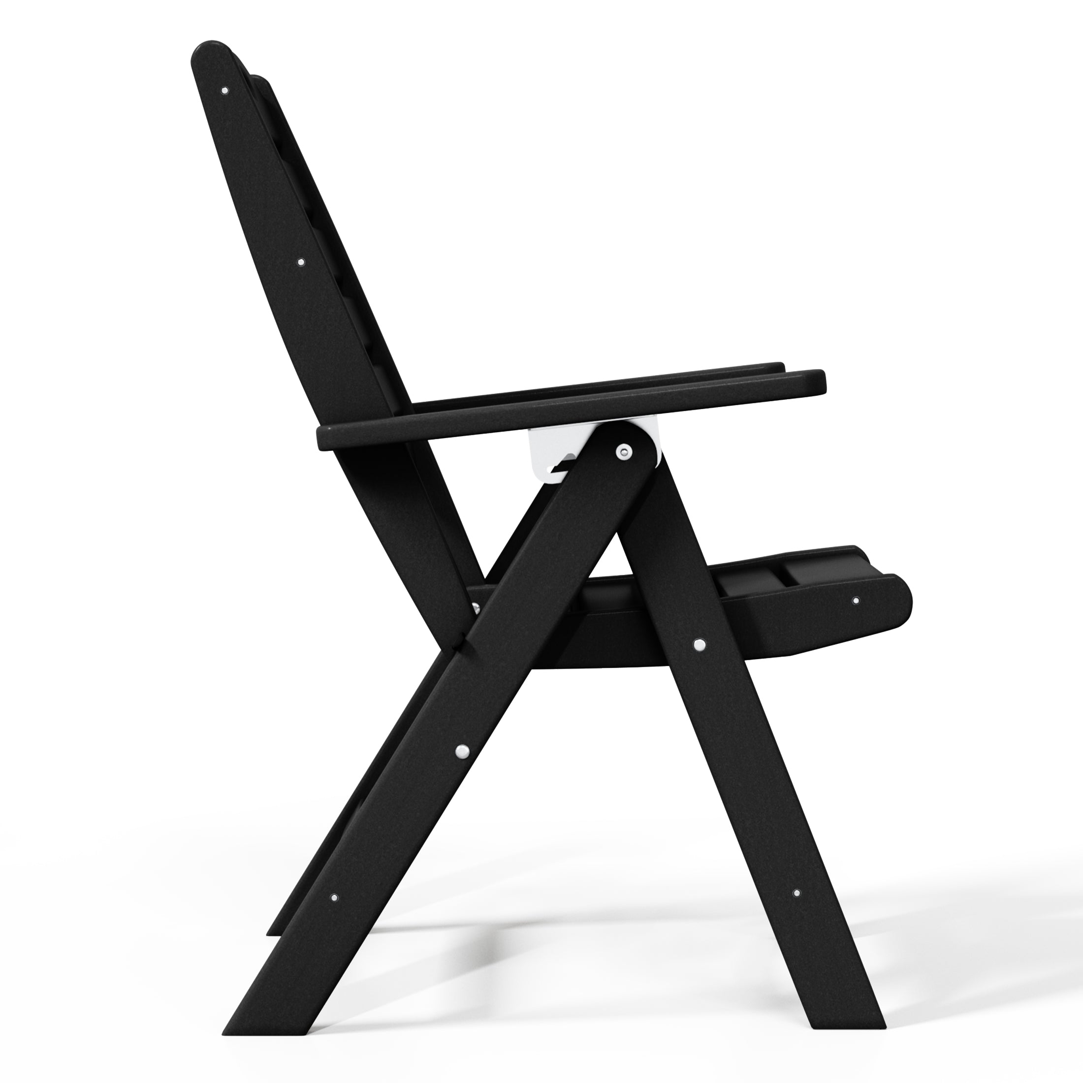 Aarhus All-Weather Outdoor Patio Folding Tall Back Dining Chair (38" High) Black Seahawk Designs Patio Dining Chairs