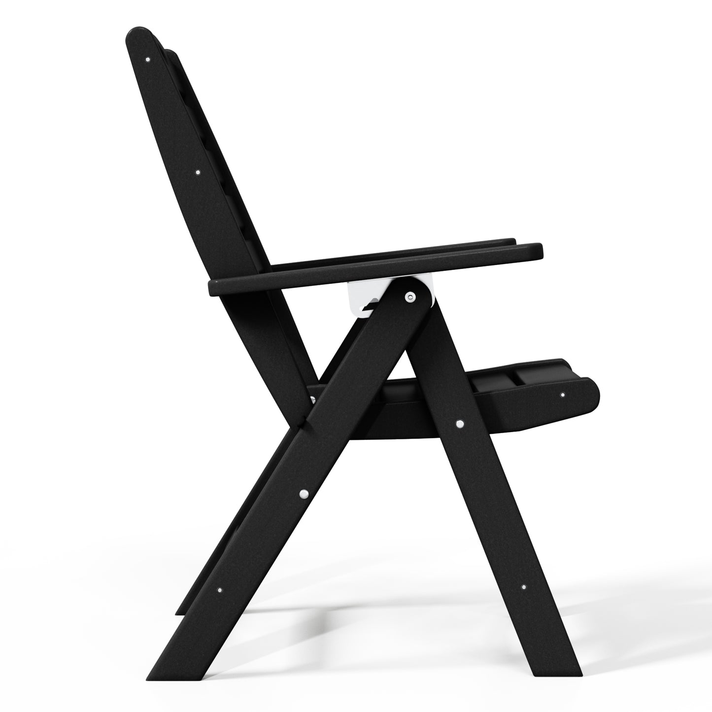 Aarhus All-Weather Outdoor Patio Folding Tall Back Dining Chair (38" High) Black Seahawk Designs Patio Dining Chairs