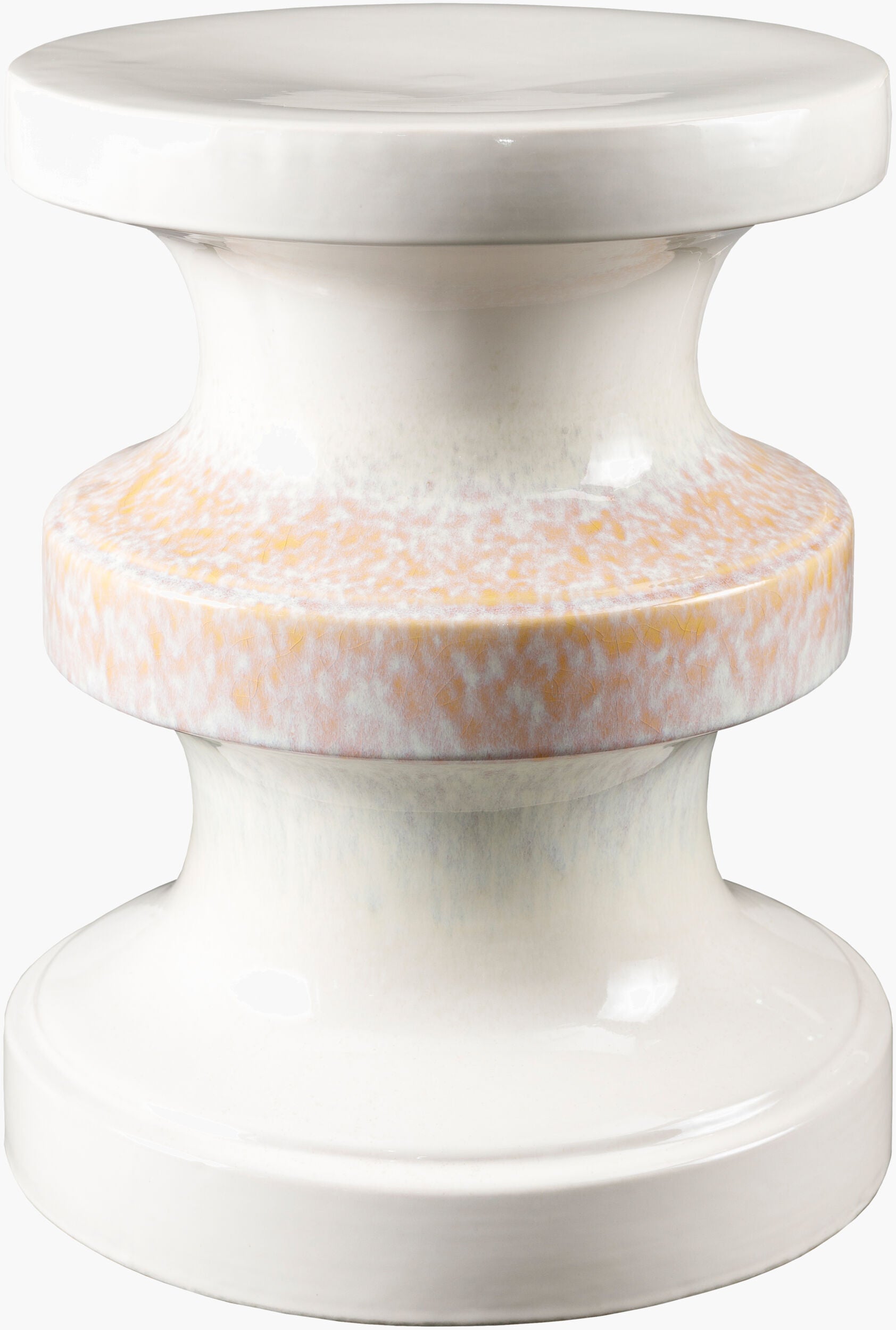 Osambela Garden Stool — Coral/Cream