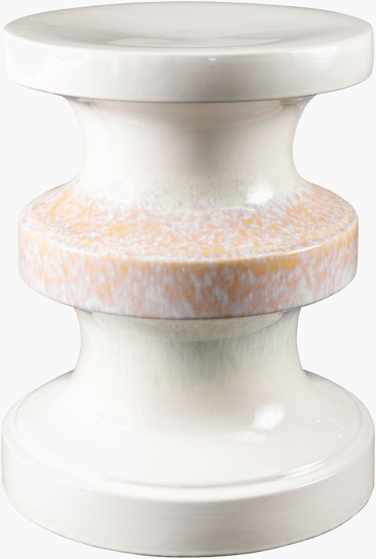 Osambela Garden Stool — Coral/Cream