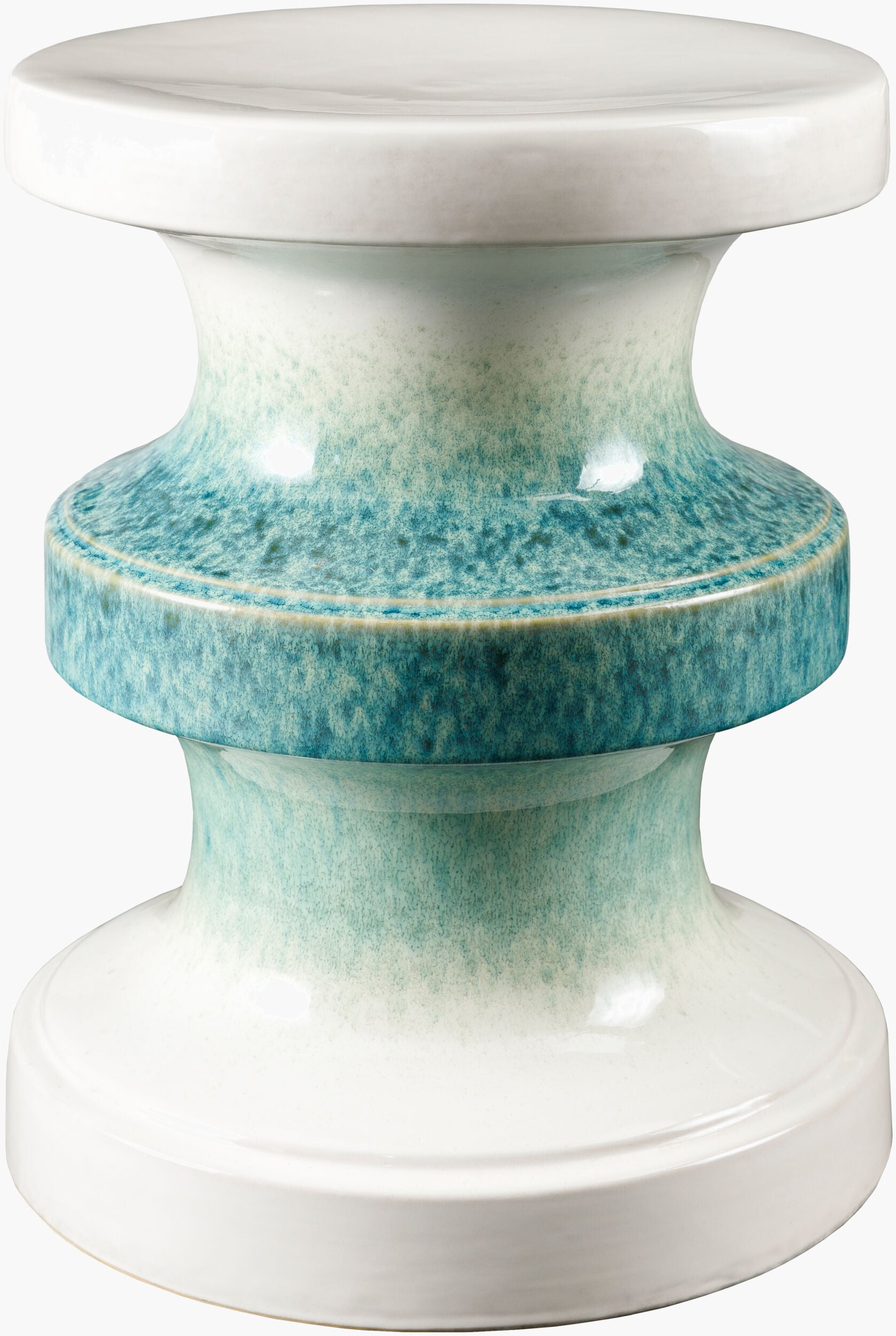 Osambela Garden Stool — Cream/Teal