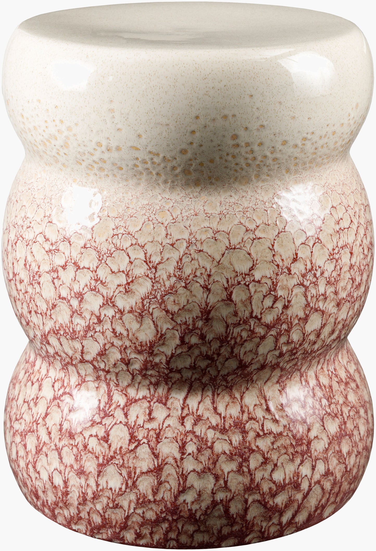 Osambela Garden Stool — Coral/Cream