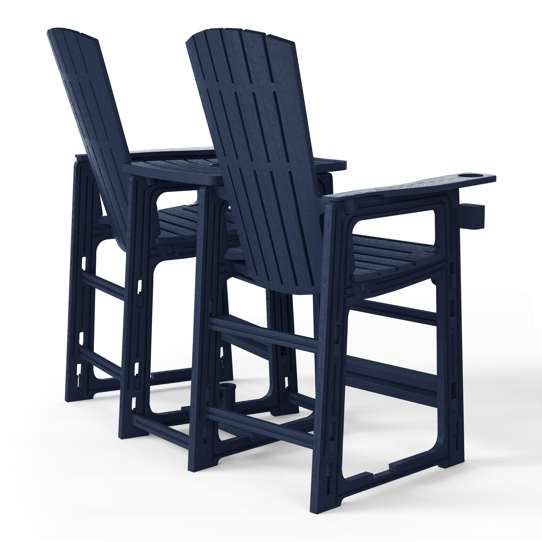 Snap’n Lock Adirondack Balcony Two-Chair Set with Connecting Wedge Table (No Tools or Hardware Required) Seahawk Designs Patio Chairs