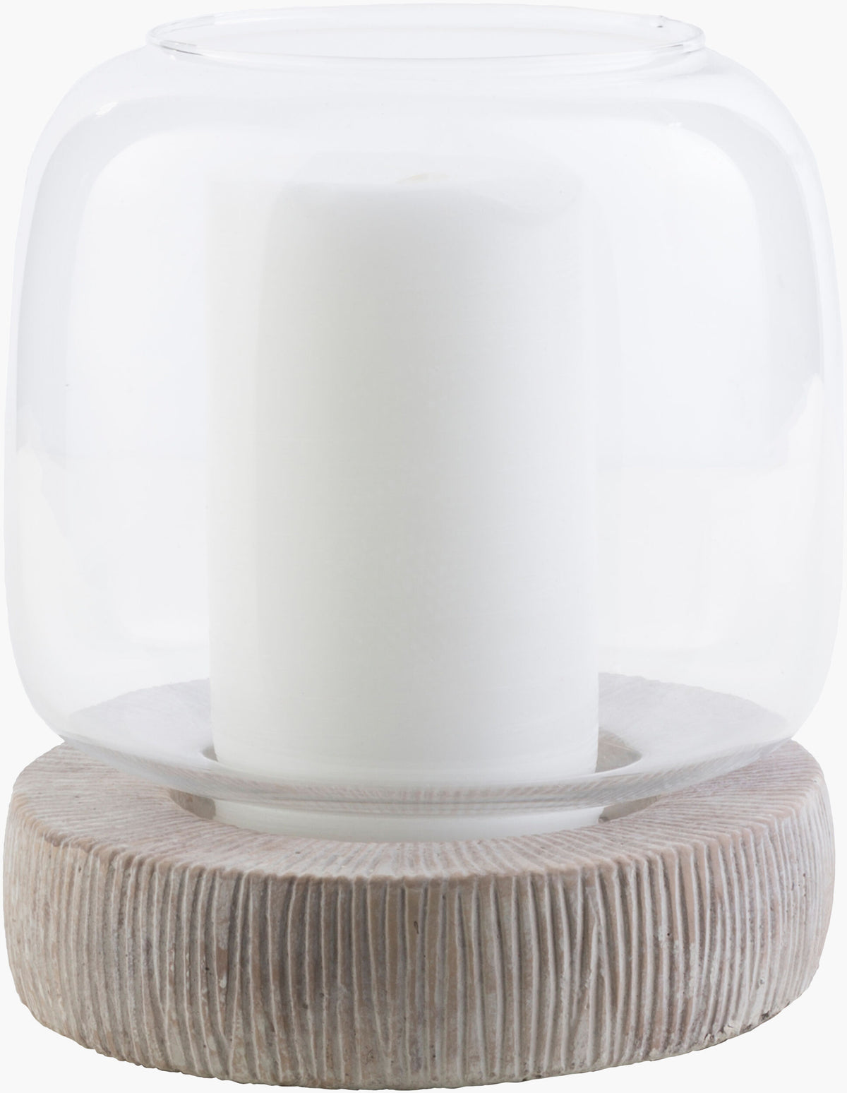 Odette Candleholder/Candle — Camel/White
