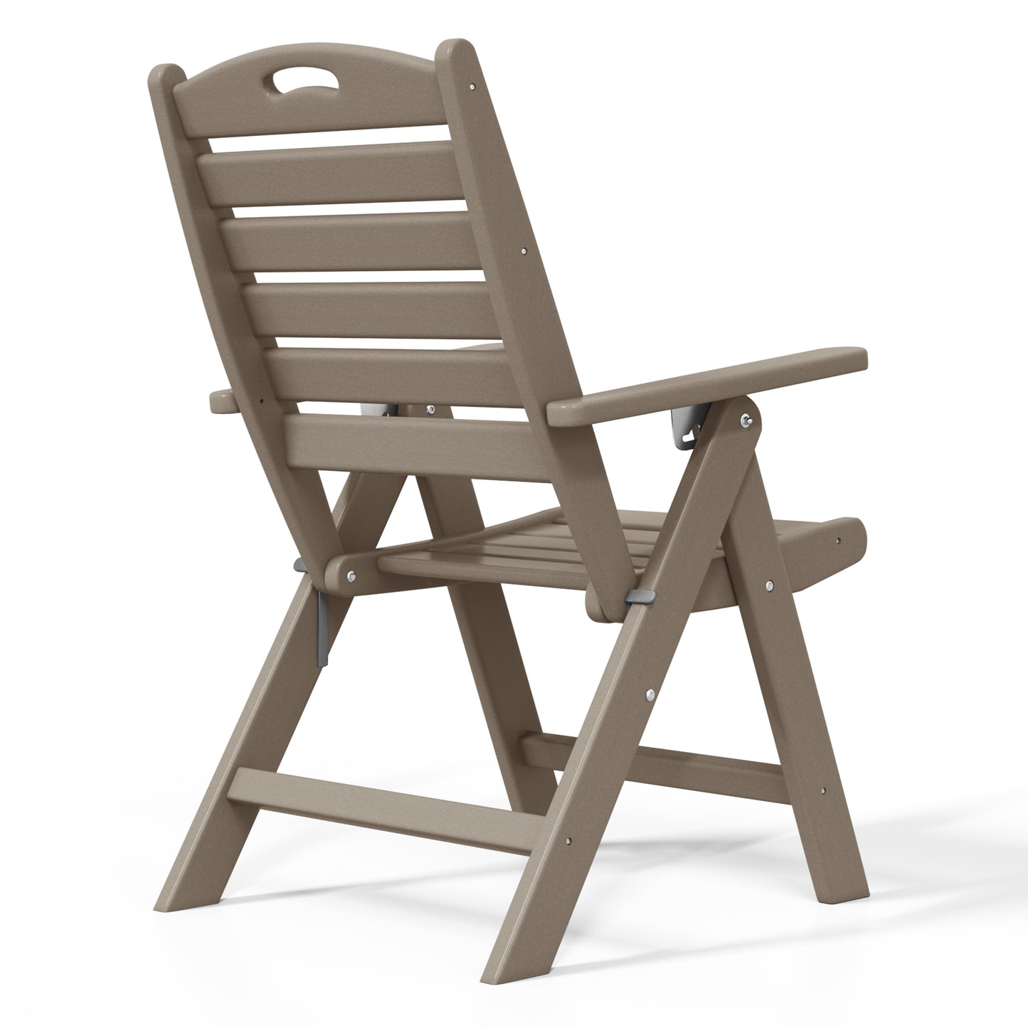 Aarhus All-Weather Outdoor Patio Folding Tall Back Dining Chair (38" High) Seahawk Designs Patio Dining Chairs