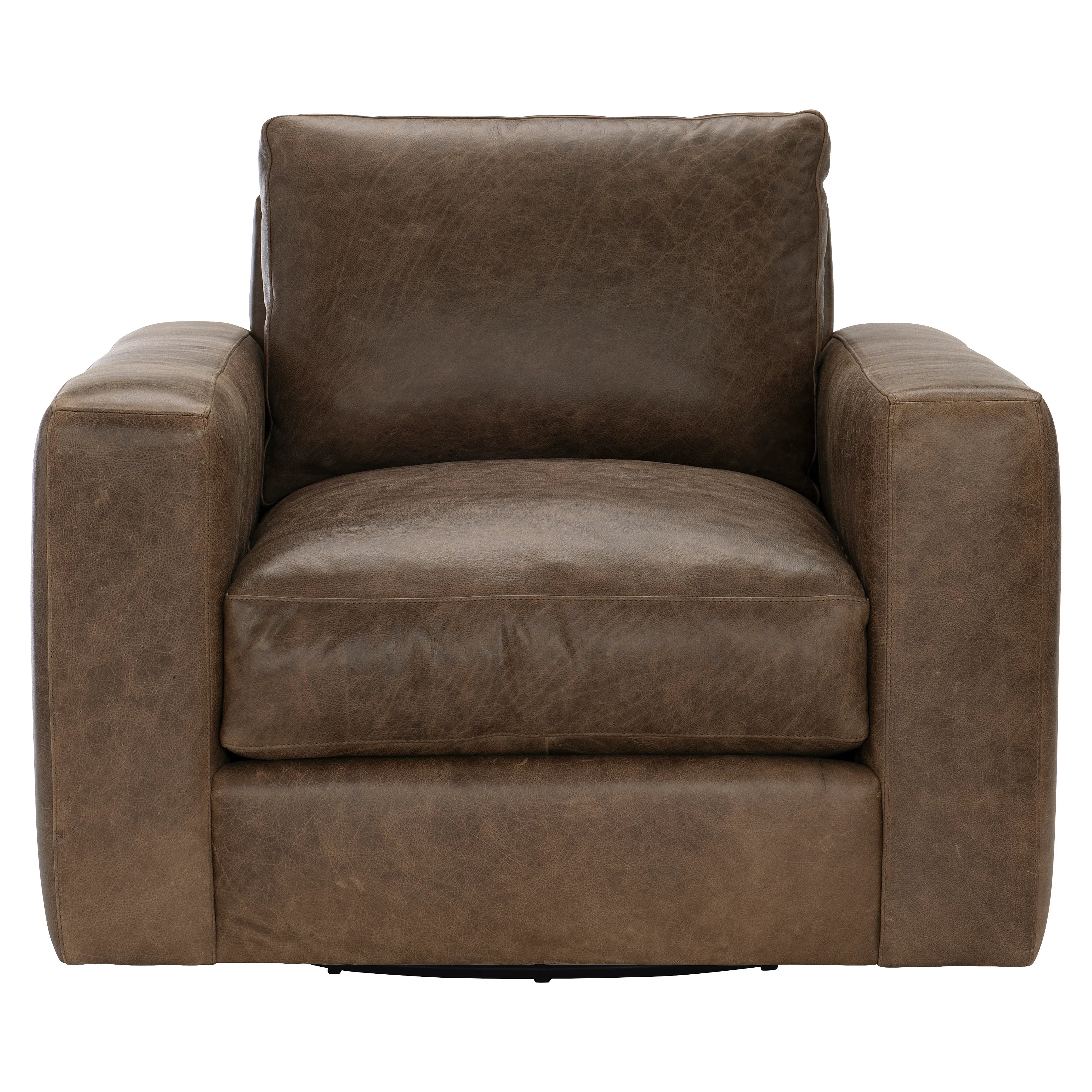 Dawkins Leather Swivel Chair Bernhardt Living