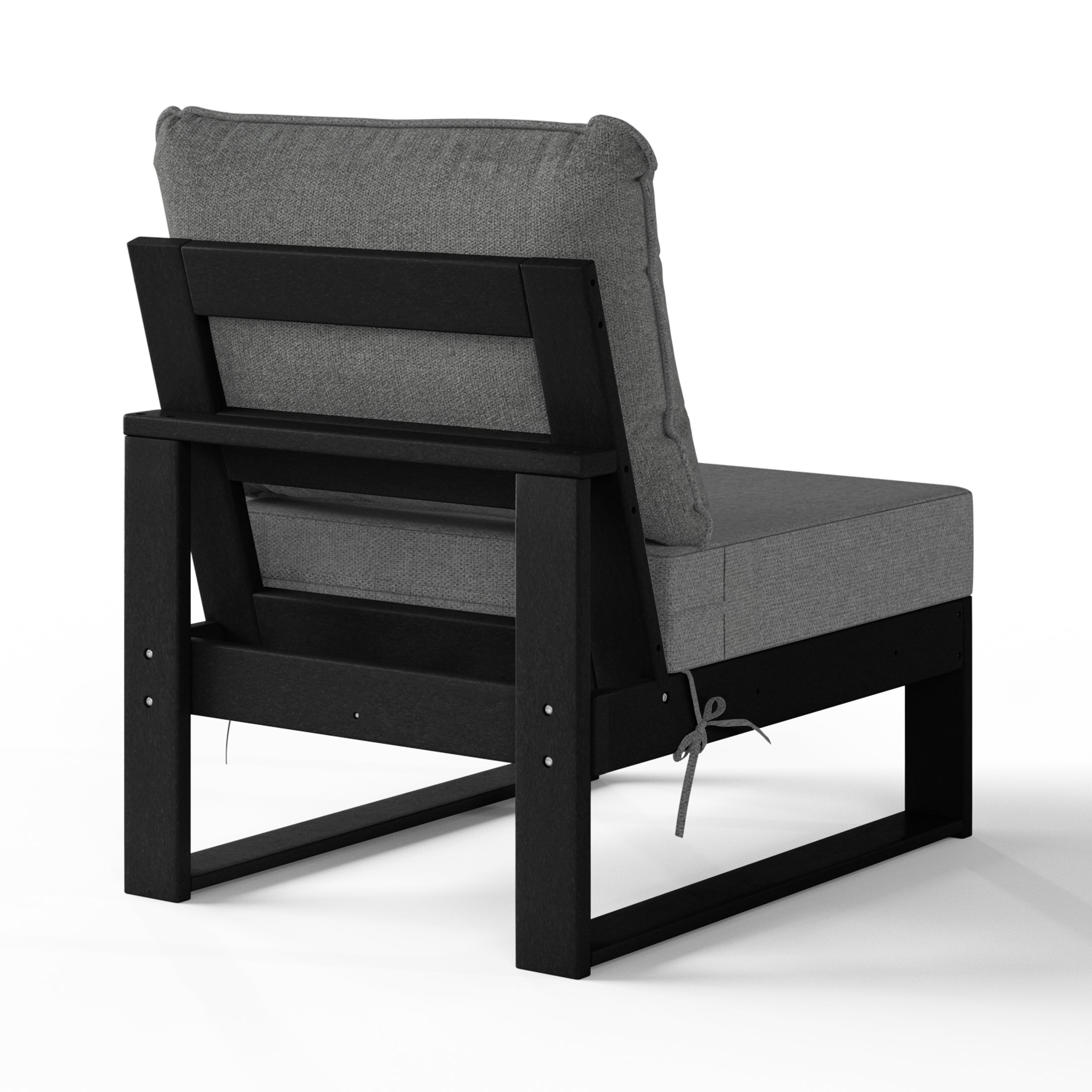 Signature All-Weather Outdoor Modular Deep Seating Cushioned Side Chair (Center Sectional Seat) Seahawk Designs Patio Chairs