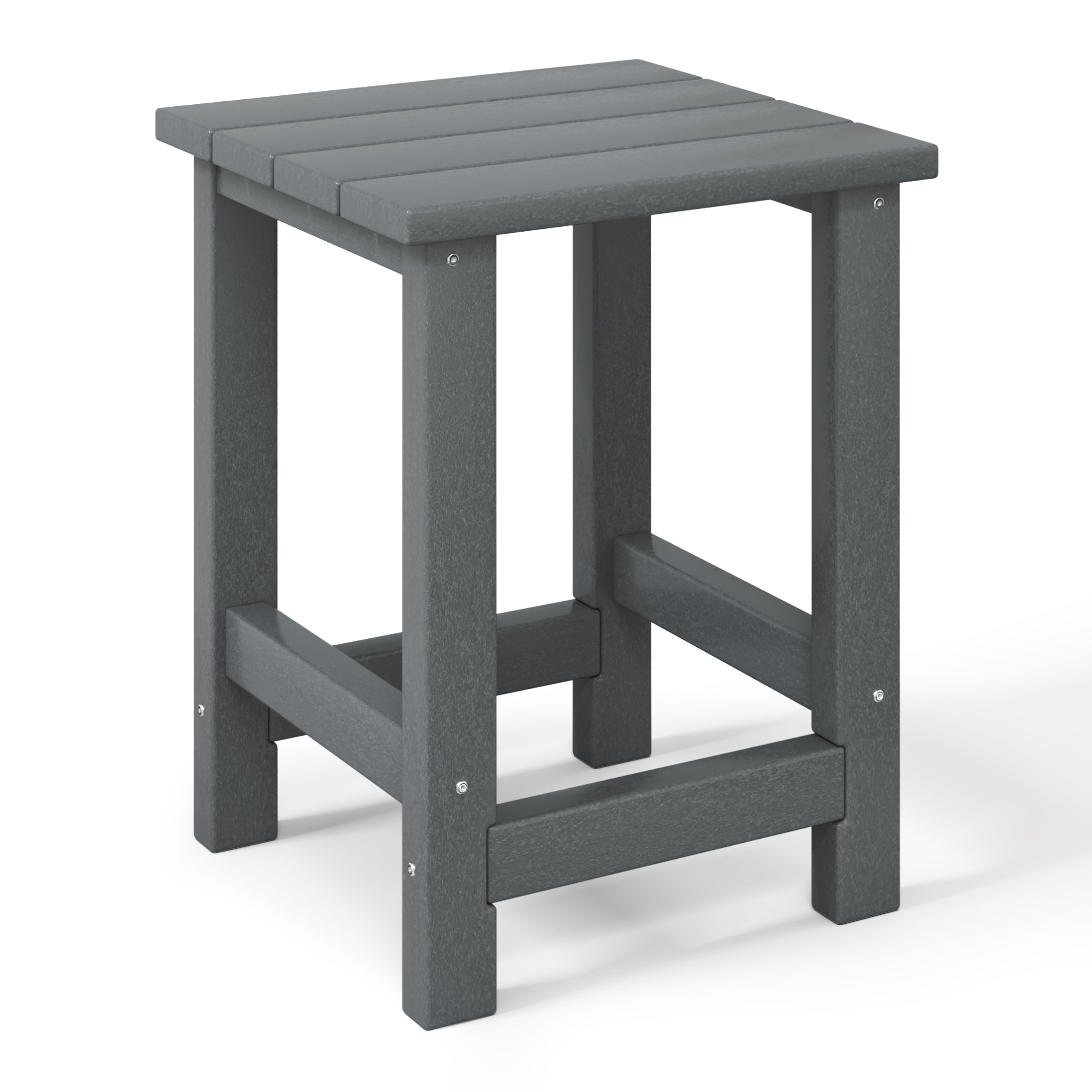 Tiny Terraces Kids' All-Weather Outdoor Side Table (12" Top) Gray Seahawk Designs Kids Patio Side Tables
