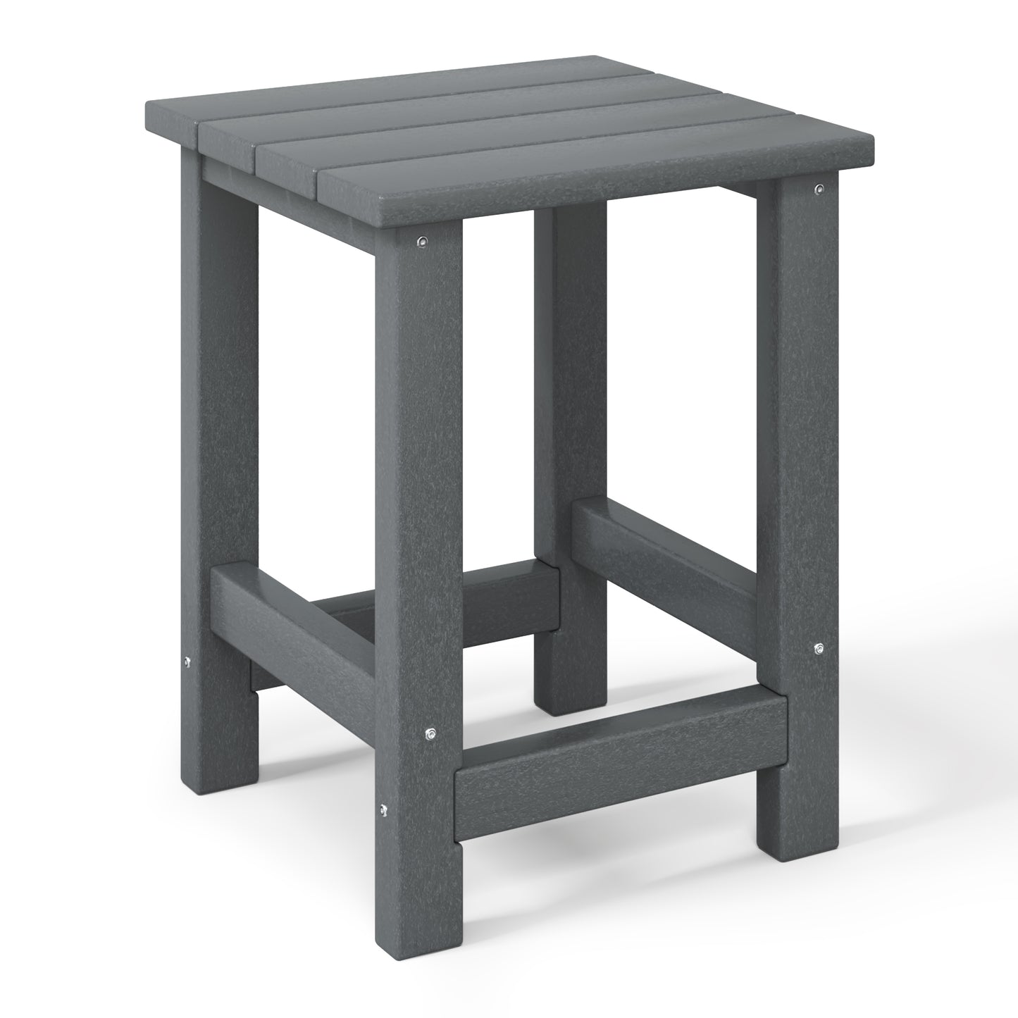 Tiny Terraces Kids' All-Weather Outdoor Side Table (12" Top) Gray Seahawk Designs Kids Patio Side Tables