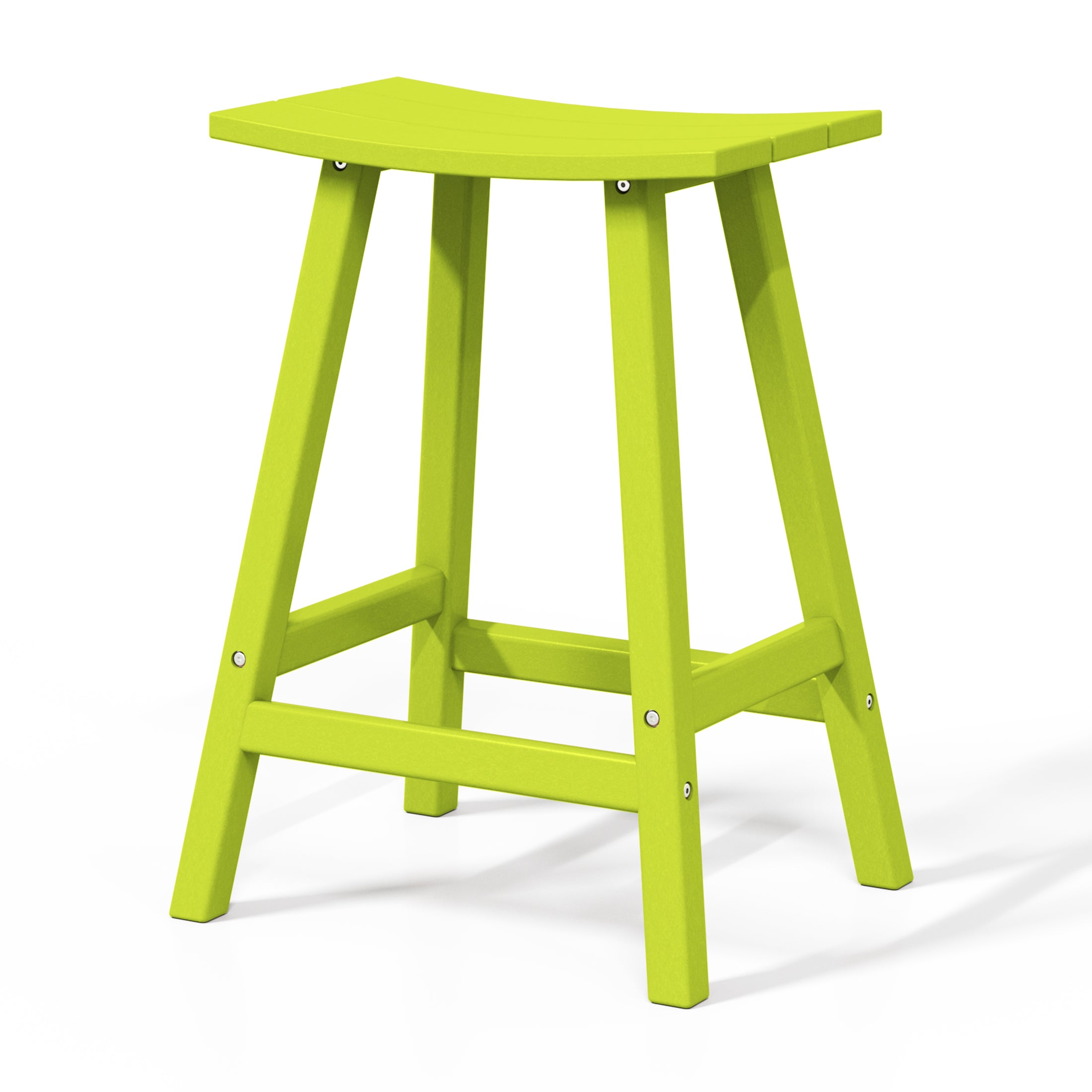Stockholm All-Weather Outdoor Saddle Counter Stool (24" Height) Seahawk Designs Patio Bar & Counter Stools