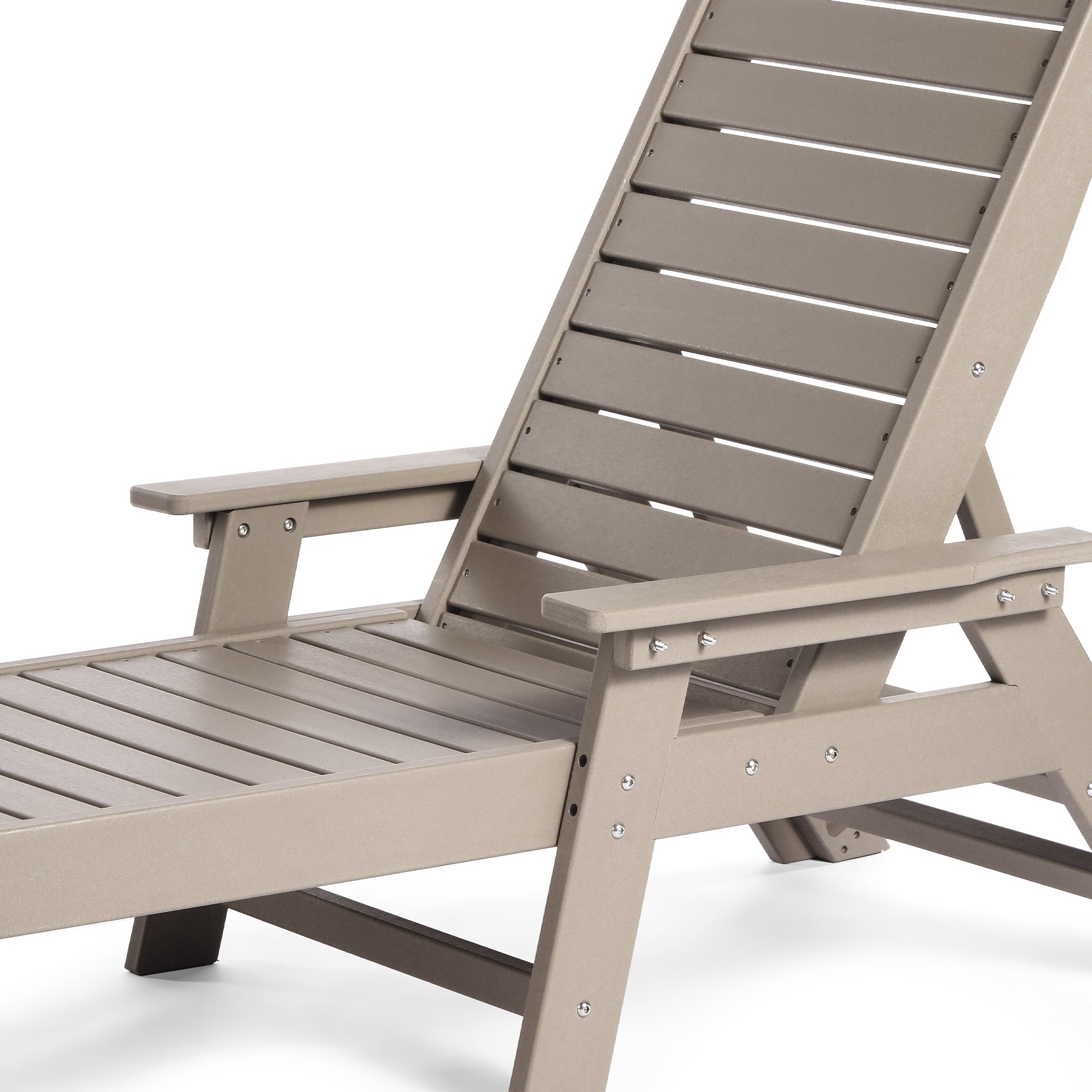 Santa Monica All-Weather Outdoor Reclining Sun Lounger with Arm Rests Seahawk Designs Patio Chaise Lounges