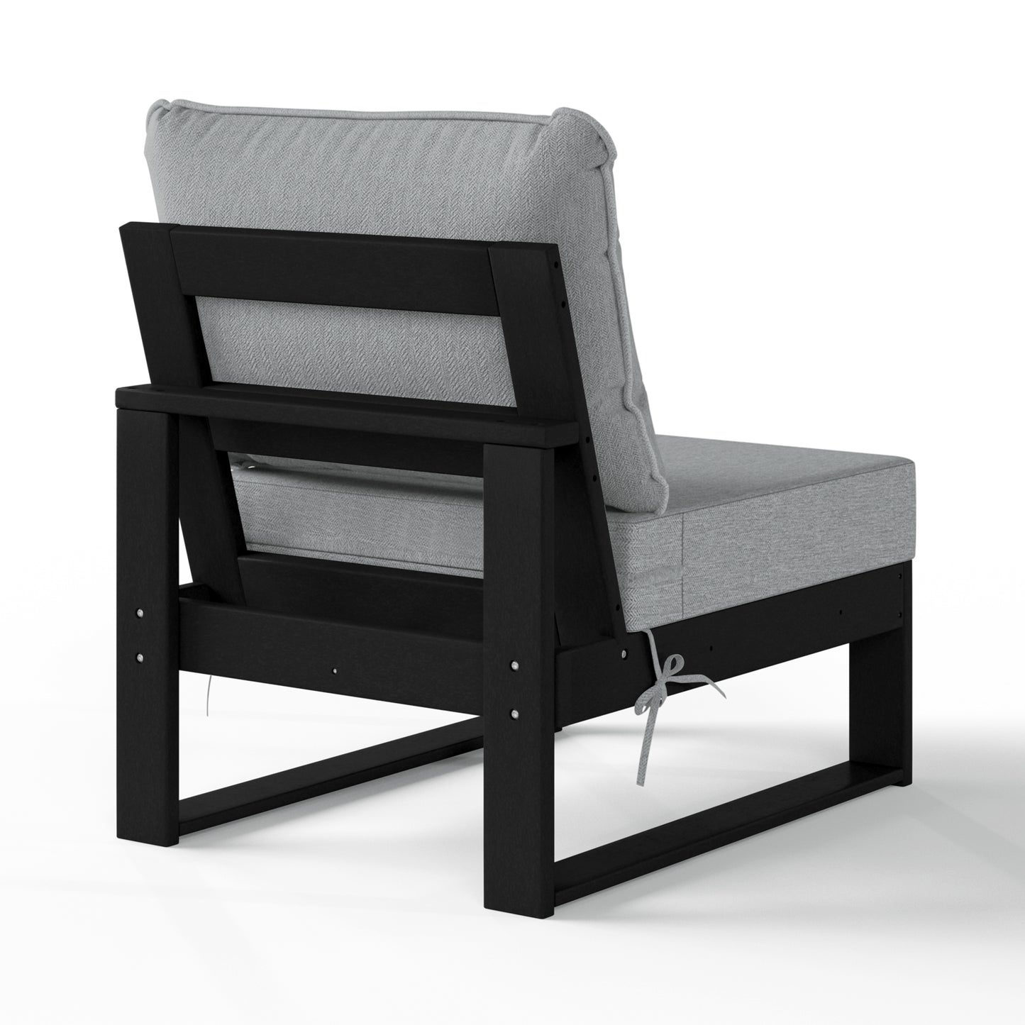 Signature All-Weather Outdoor Modular Deep Seating Cushioned Side Chair (Center Sectional Seat) Seahawk Designs Patio Chairs